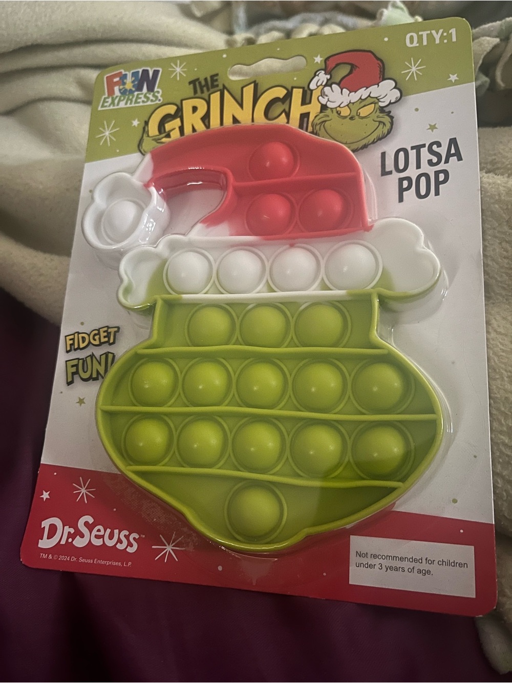 Dr. Seuss The Grinch Lotsa Pops Popping Toy by Fun Express/Raymond Geddes